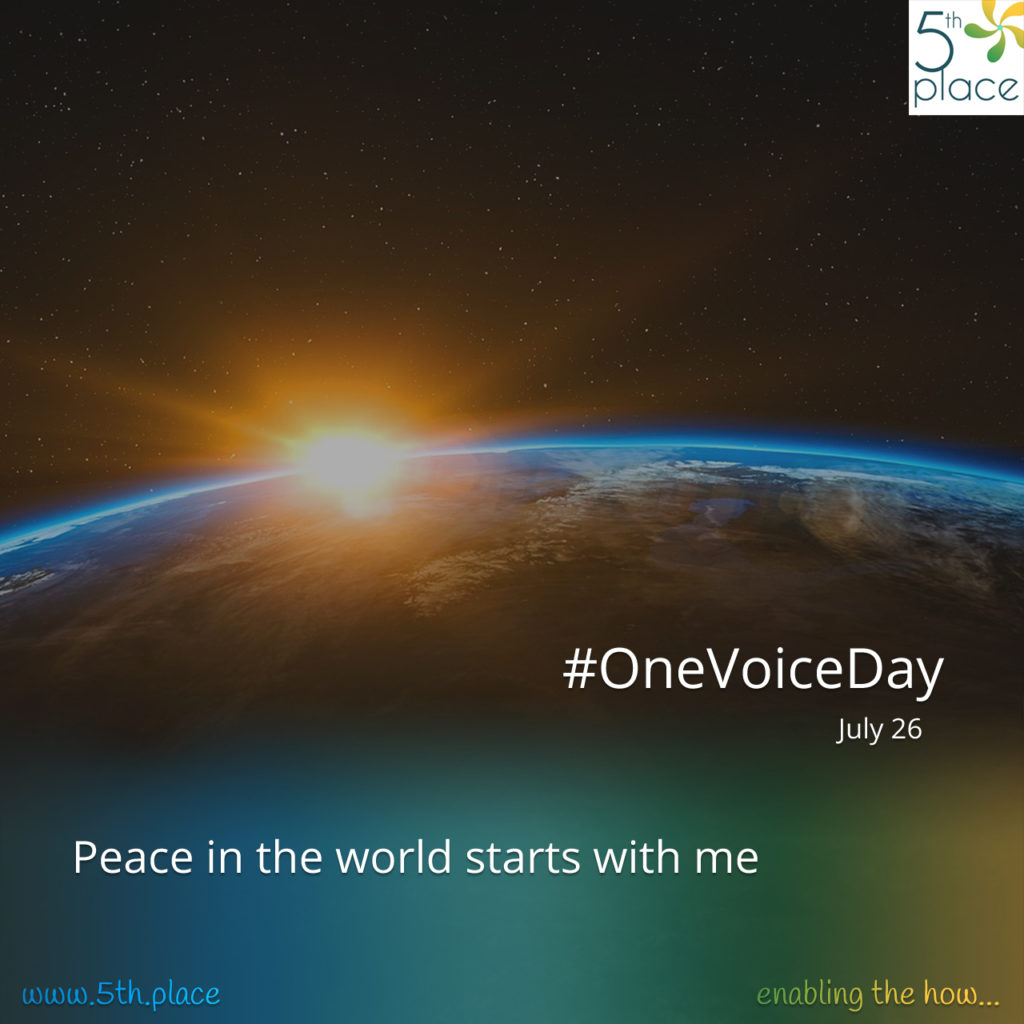 5th Place One Voice Day event image promoting emotional fitness community July 2018