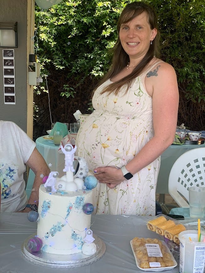 Big and round with an almost bouncy boy ready to shine in the world ✨👶